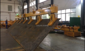 Vertical Lifting of Steel Plate with Electro-Permanent Magnets