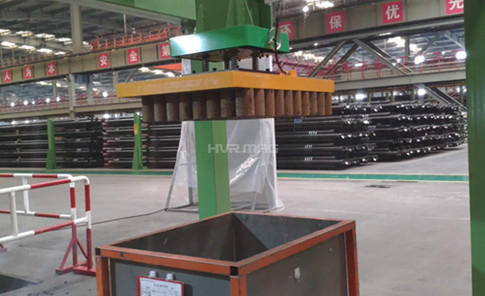 Packing Steel Tube Parts with Magnetic Gripper on Gantry System