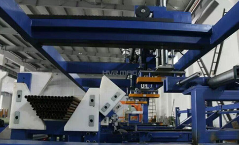  Palletizing Round Steel Tubes with Magnetic Gripper on Gantry System