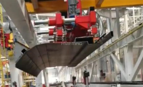 EOAT - Magnetic Gripper on Gantry Robot Handling Irregular Carriage Board
