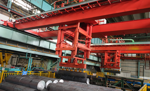 Magnetic Lifting of Steel Round Billets on Smart Crane
