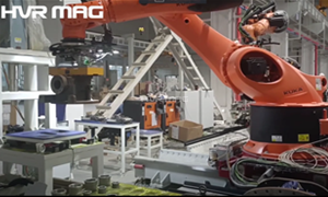 Transferring 200-300kg Irregular Steel Workpieces with Robot Magnetic Gripper 